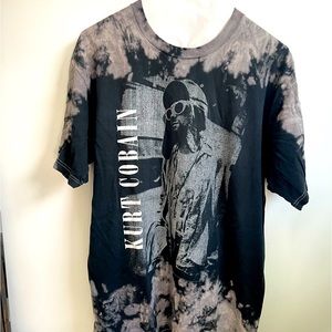 Kurt Cobain black and grey Tie Dye tee Size M